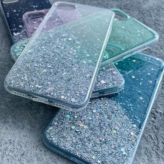 Wozinsky Star Glitter Shining Back Cover Silicone Pink (Galaxy A42)