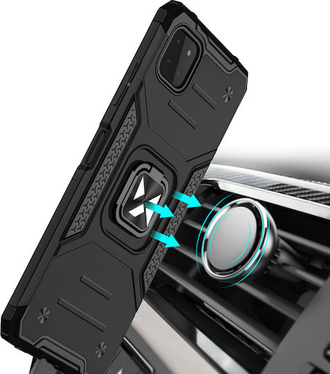 Wozinsky Ring Armor Back Cover Plastic Blue (Galaxy A22 4G)