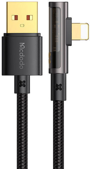 Mcdodo Braided USB-A to Lightning Cable 12W Μαύρο 1.2m (CA-3510)