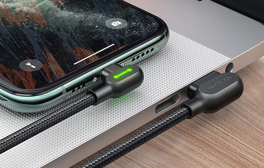 Mcdodo Braided / Angle (90°) USB-A to Lightning Cable Μαύρο 3m (CA-4679)