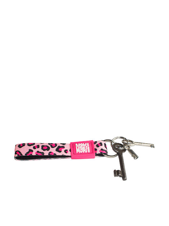 Max & Molly Keychain Leopard Pink Fabric Pink
