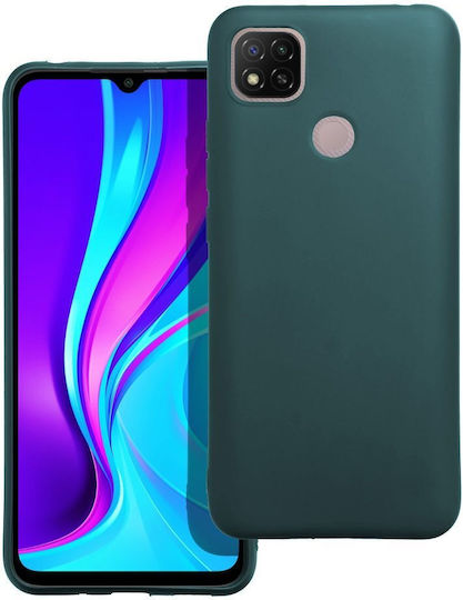 Matt Umschlag Rückseite Silikon Dark Green (Redmi 9C)