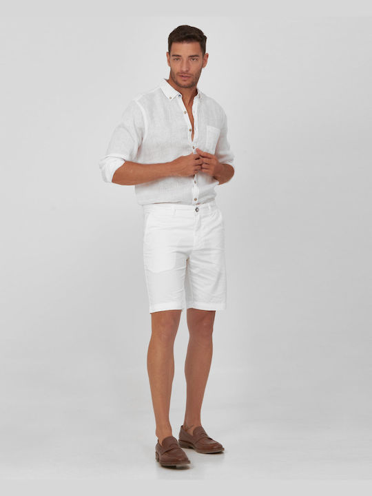 Cotton slim fit shorts Basefield White COTTON MONOCHROME EVENING, ALL DAY, CASUAL, SPORT