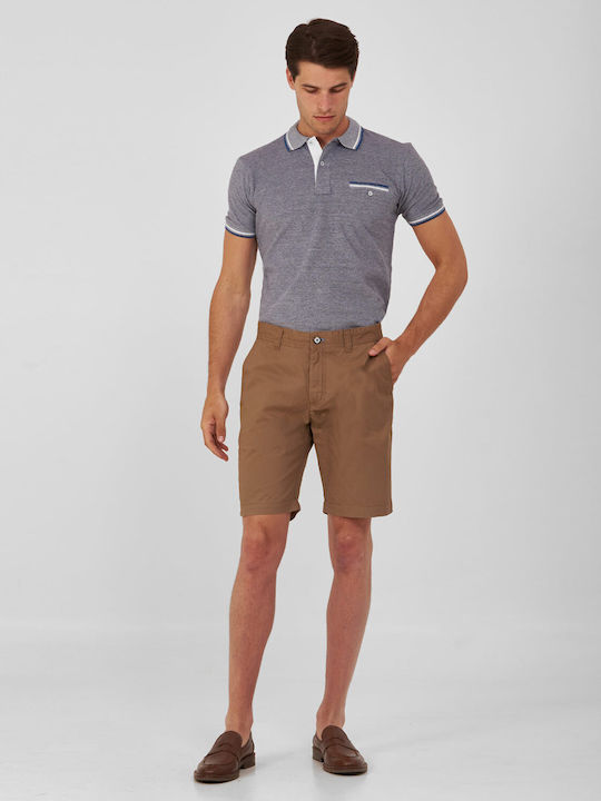 Cotton slim fit shorts Basefield Camel MONOCHROME ALL DAY, CASUAL