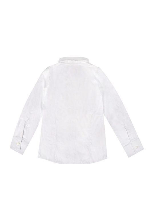 Funky Kids One Color Shirt Long Sleeve White