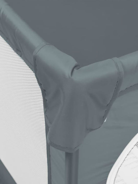 vidaXL Παρκοκρέβατο με Στρώμα Γκρι 190x150cm