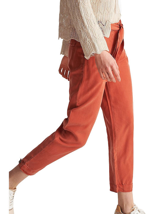 Attrattivo Women's Fabric Trousers Orange