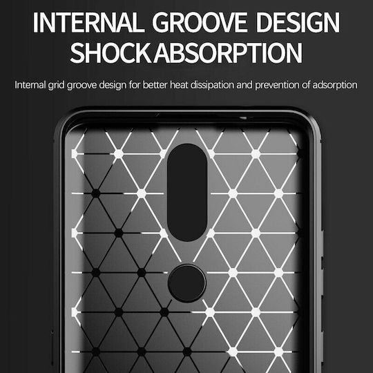 Techsuit Carbon Back Cover Σιλικόνης Μαύρο (Nokia 2.4)