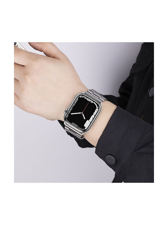 Hoco WA10 Grand Curea Oțel inoxidabil Argint (Apple Watch 42/44/45mm - Ceas Apple 42/44/45mm) 38277