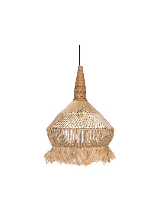 HomeMarkt Brown Boho Ceiling Light with Rope for E27 Socket 55x55cm
