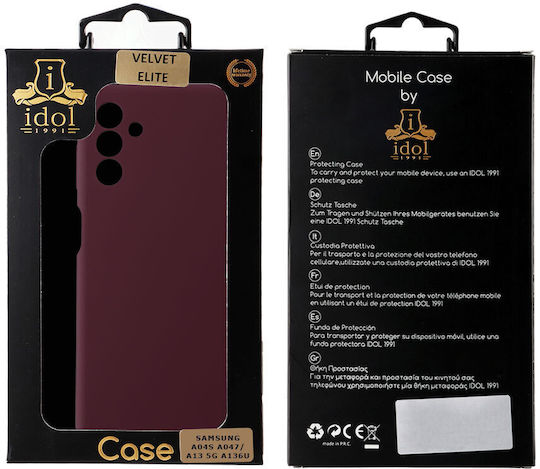 Idol 1991 Velvet Elite 4 Side Camera Guard Задна корица Силикон Бордо (A04S)