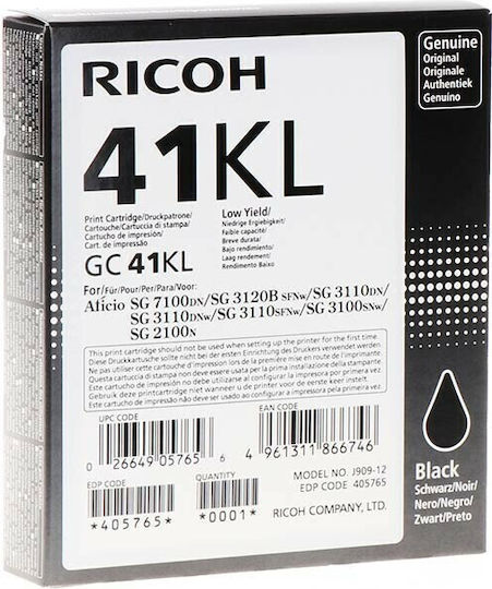 Ricoh GC 41KL Original InkJet Printer Ink Black (405765)