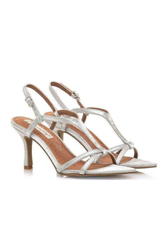 Leather Sandals Silver
