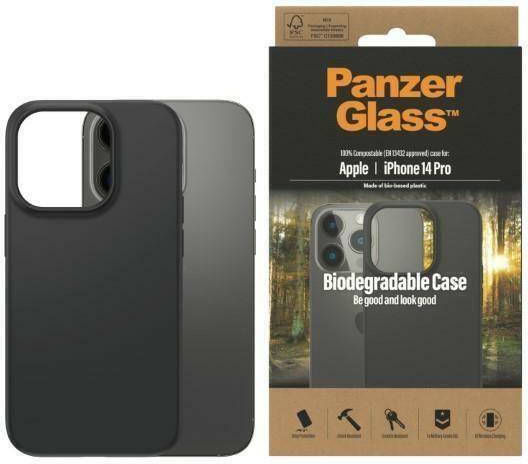 PanzerGlass Biodegradable Back Cover Πλαστικό Μαύρο (iPhone 14 Pro)