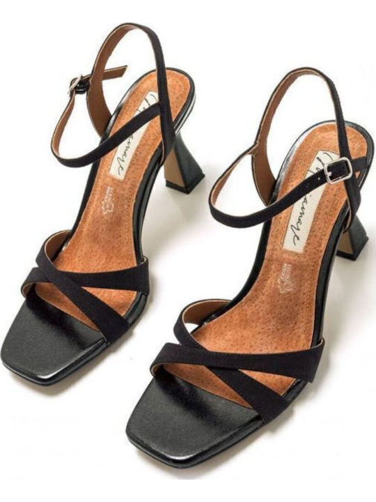 Din piele Sandale Negre