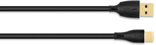 QED USB 2.0 Cable USB-C Male - USB-A Black 0.75m QE8184