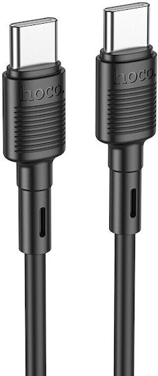 Hoco X83 USB 2.0 Cable USB-C male - USB-C 60W PD Μαύρο 1m