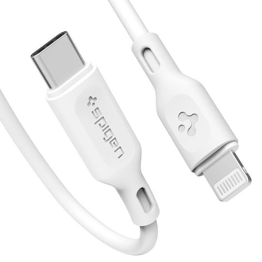 Spigen Φορτιστής με Θύρα USB-C και Καλώδιο Lightning 20W Power Delivery Λευκός (PowerArc PE2C10CL)