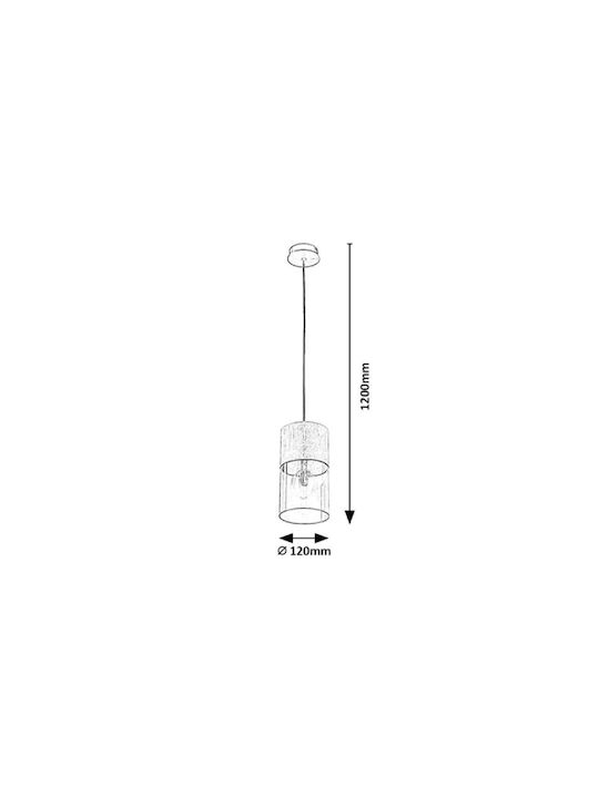 Rabalux Zelkova Hängelampe Einfaches Licht für Fassung E27 Silber