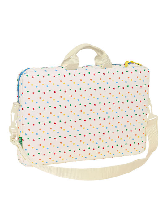 Benetton Dots Shoulder / Handheld Bag for 15.6" Laptop White