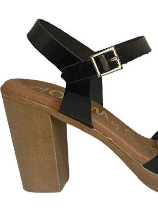 Sandals from Patent Leather Black