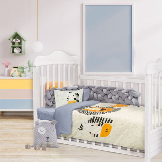 Das Home 4850 Baby Sheets Set Crib Cotton Gray 125x170cm 3pcs