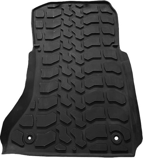 Set of Front and Rear Mats 5pcs Tray Type for BMW F01 / Series 7 2009-2015 Black