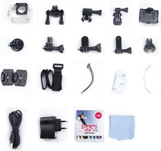 SJCAM SJ4000 1080p 32GB Екшън Камера Full HD (1080p) Водоустойчива (с Калъф) Стандартна и Wi-Fi Бяла