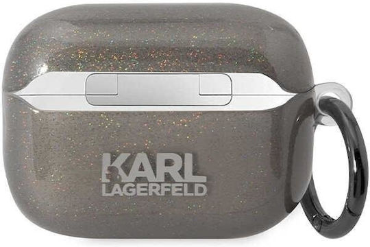 Karl Lagerfeld Karl And Choupette Θήκη Σιλικόνης με Γάντζο σε Μαύρο χρώμα για Apple AirPods Pro