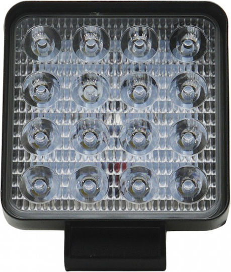 Raistar Τετράγωνος Προβολέας Αυτοκινήτου LED Universal 48W 1τμχ