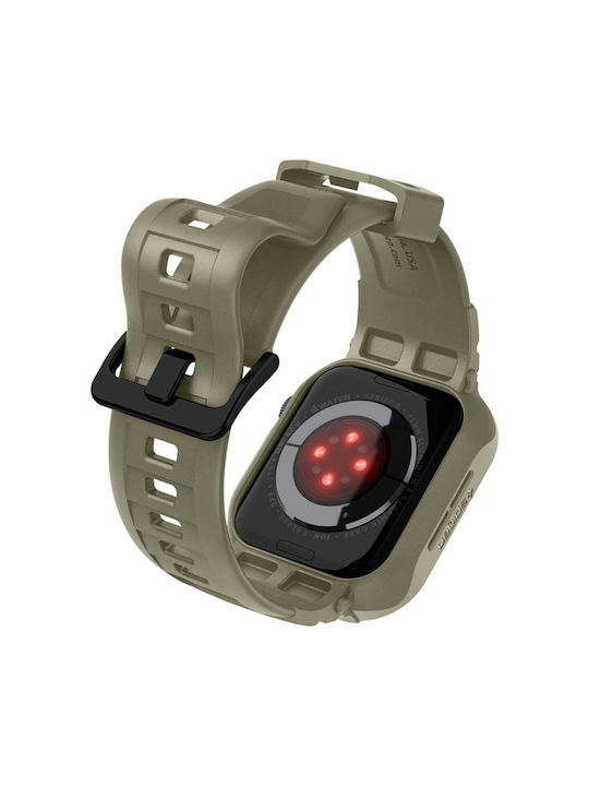 Spigen Rugged Armor ”Pro” Silicone Case Vintage Khaki for Apple Watch 4 / 5 / 6 / 7 / 8 / SE (44 / 45 MM)