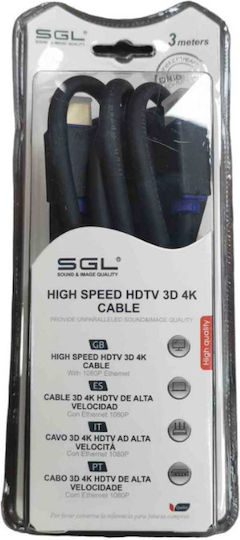 SGL Kabel HDMI-Stecker - HDMI-Stecker 3m Schwarz