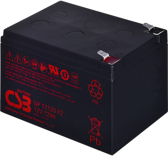 CSB GP12120F2 Μπαταρία UPS με Χωρητικότητα 12Ah και Τάση 12V 1τμχ