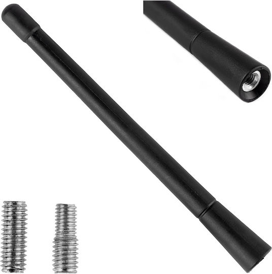 AMiO Car Antenna Roof ΑΝΤΜ01 Threaded Volkswagen / Seat / Skoda 18cm for Radio in Black Color