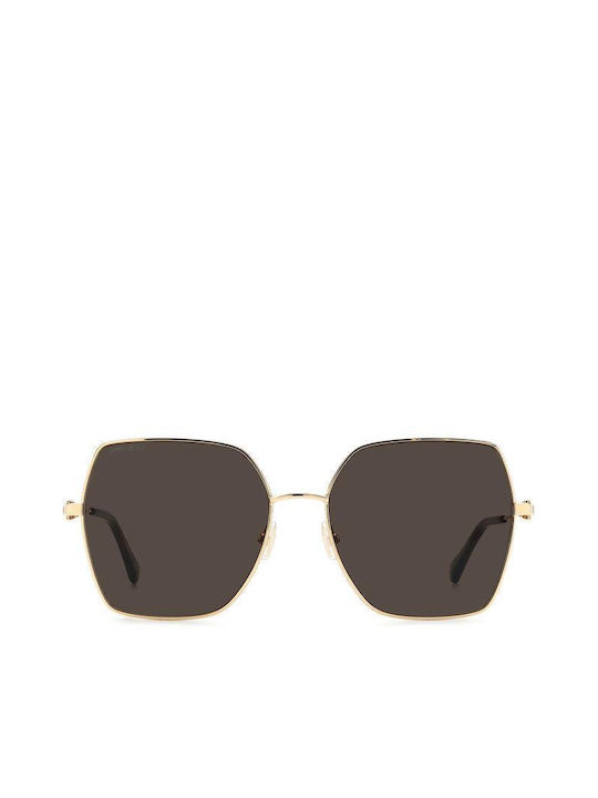 Jimmy Choo Women's Sunglasses with Gold Metal Frame and Gray Lens Reyes/S 000/70