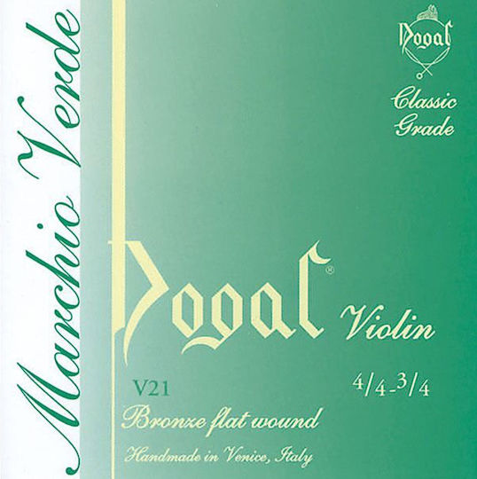 Dogal Μονή Bronze Χορδή για Βιολί 4/4 Green Tag D (Re)