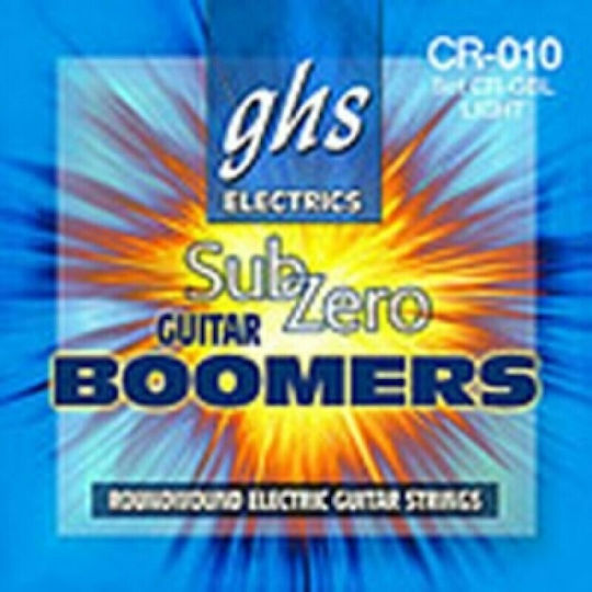 GHS Strings Sub-Zero Boomers Set of Electric Guitar Strings Nickel Plated Steel 10 - 46 Light