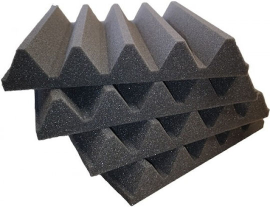 Proacoustics Polyfon Sound Absorbing Sheet (16pcs) in Design Wedge 30cm x 30cm x 50mm in Gray Color