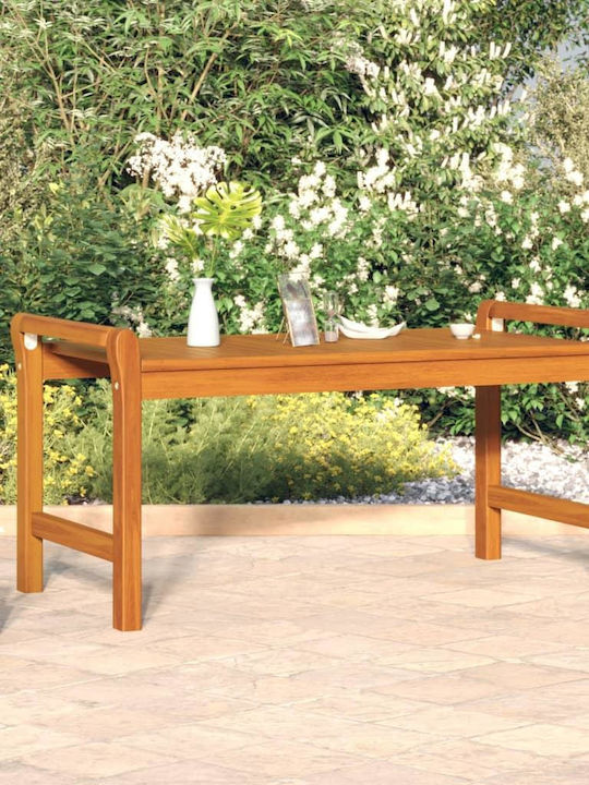 Sitting Room Outdoor Wood Table Natural 100x50x50cm