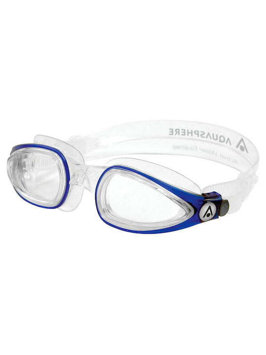 Aqua Sphere Eagle Swimming Goggles Adults For Myopia with Anti-Fog Lenses Blue