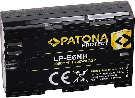 Patona Μπαταρία Φωτογραφικής Μηχανής Protect LP-E6NH Πολυμερών-Λιθίου (Li-Po) 2250mAh Συμβατή με Canon EOS R5 / EOS R6
