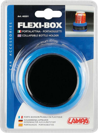 Lampa Car Cup Holder Flexi-Box Harmonica 1 Position with Adhesive Tape in Gray Color
