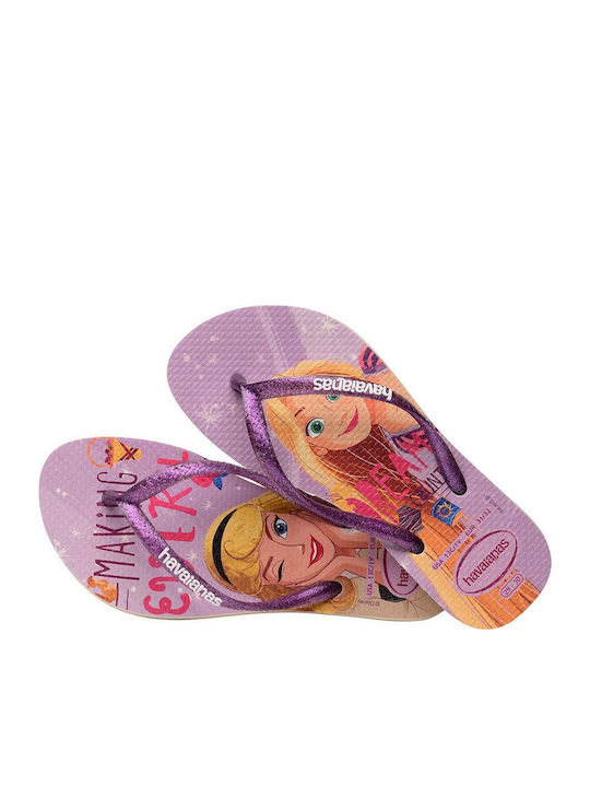Kids' Flip Flops Purple Slim Princess