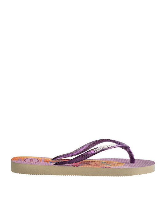 Kids' Flip Flops Purple Slim Princess