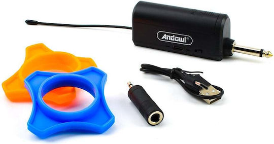 Andowl Q-MIC558 Set Set Wireless Δυναμικό Microphone Handmade for Vocals in Gray Color