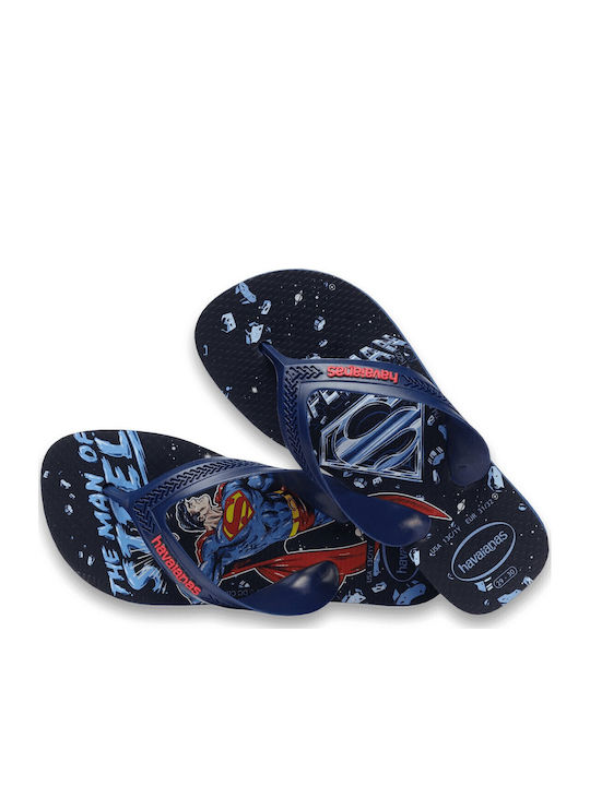 Kids' Flip Flops Navy Blue Max Herois