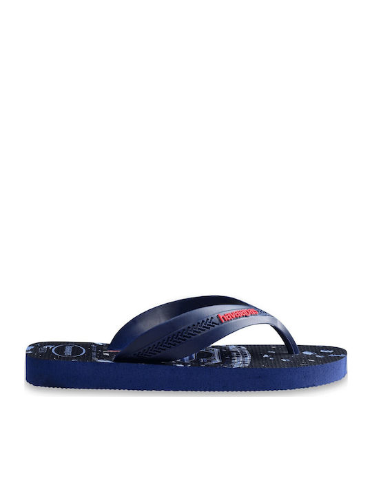 Kids' Flip Flops Navy Blue Max Herois