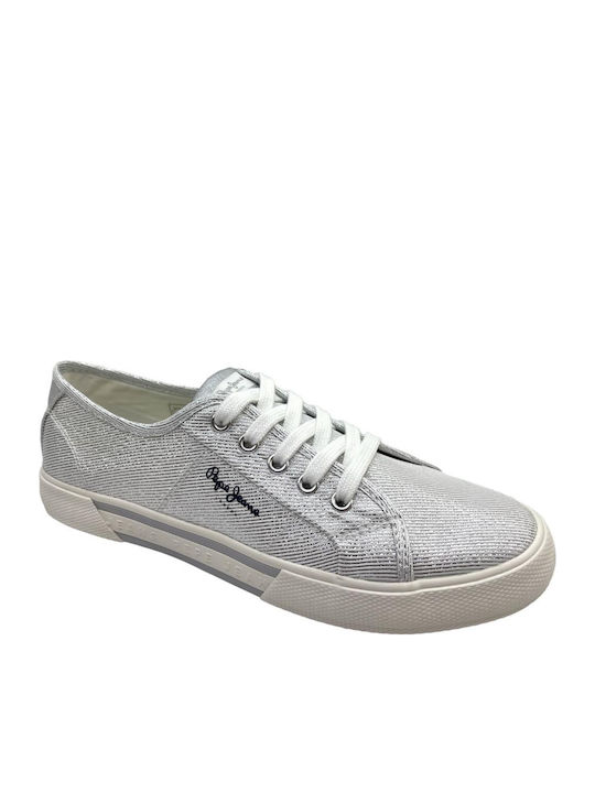 Pepe Jeans Brady Party Sneakers Silver