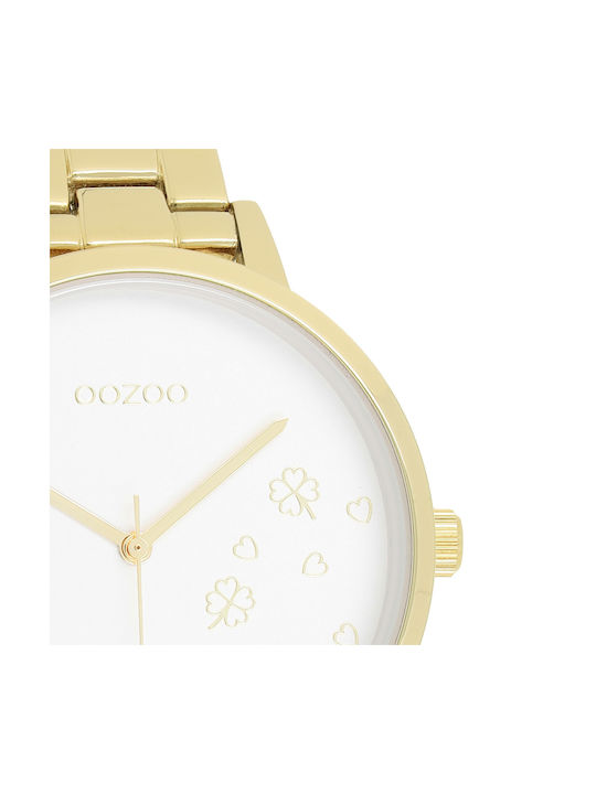 Oozoo Timepieces Ρολόι με Χρυσό Μεταλλικό Μπρασελέ
