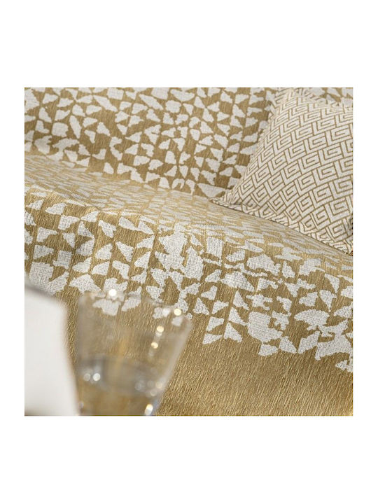 Guy Laroche Duomo Armchair Throw Two Sides Chenille 180x150cm Golden
